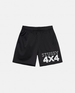 Stussy 4X4 Mesh Short Ženski Kratke Hlače Črne Slovenija | TPD-6399