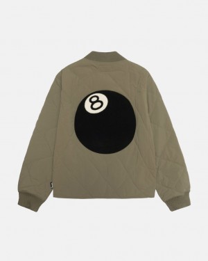 Stussy 8 Ball Prešite Liner Jacket Moški Jakne Olivno Zelene Slovenija | WDX-1641