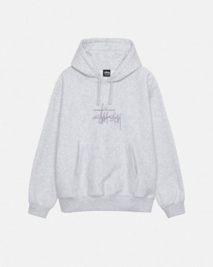 Stussy Basic Applique Hoodie Ženski Pulover s Kapuco Sive Slovenija | ETO-7620