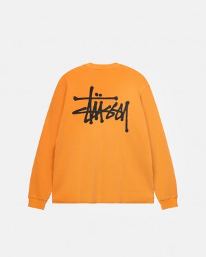 Stussy Basic Stock Ls Thermal Ženski Topi Oranžne Slovenija | UFE-7782