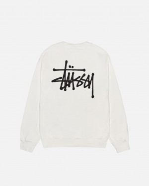 Stussy Basic Stüssy Pigment Dyed Crew Moški Puloverji Bež Slovenija | NQV-6377