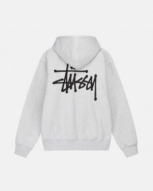 Stussy Basic Stussy Hoodie Moški Pulover s Kapuco Sive Slovenija | GWH-7416