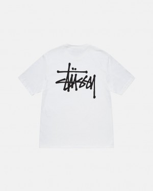 Stussy Basic Stussy Tee Moški T Shirt Bele Slovenija | UYV-1508