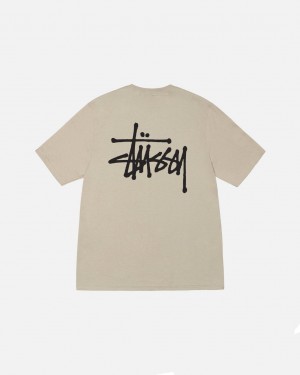 Stussy Basic Stussy Tee Moški T Shirt Kaki Slovenija | NWC-3659