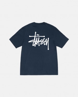 Stussy Basic Stussy Tee Moški T Shirt Temno Modre Slovenija | ASN-9741