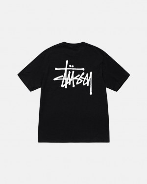 Stussy Basic Stussy Tee Moški T Shirt Črne Slovenija | WNB-4038