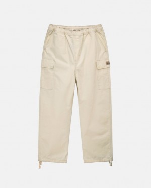 Stussy Beach Pant Ripstop Cargo Moški Hlače Kremna Slovenija | UZT-9563