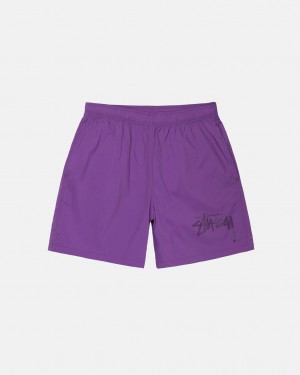 Stussy Big Stock Najlon Short Moški Kratke Hlače Vijolične Slovenija | STR-7227