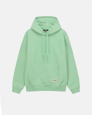 Stussy Contrast Stitch Label Hood Ženski Puloverji Zelene Slovenija | FUD-5486