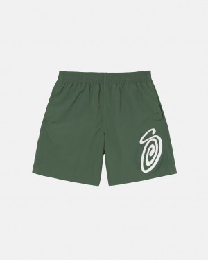 Stussy Curly S Water Short Ženski Kopalke Olivno Zelene Slovenija | LXS-9509