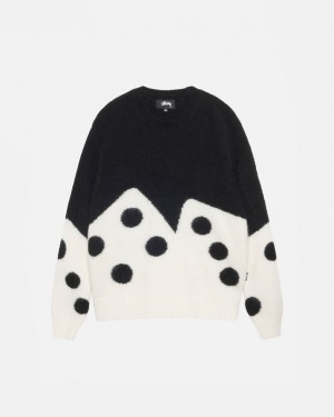 Stussy Dice Fuzzy Crew Ženski Puloverji Črne Slovenija | XXO-2359