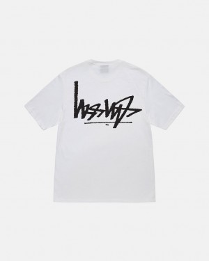 Stussy Flipped Tee Moški T Shirt Bele Slovenija | ZVK-7004