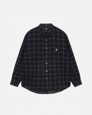 Stussy Light Weight Classic Shirt Ženski Srajce Črne Slovenija | YUN-8402