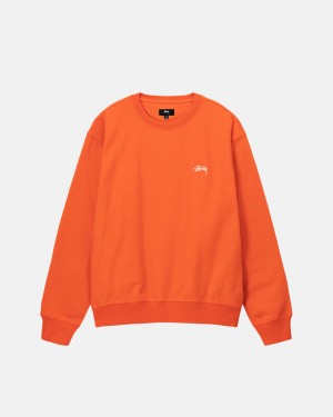 Stussy Overdyed Stock Logo Crew Moški Puloverji Oranžne Slovenija | MDT-4570