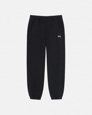 Stussy Overdyed Stock Logo Sweatpant Moški Trenirke Črne Slovenija | PFA-8425