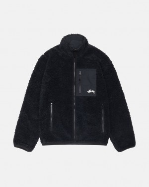 Stussy Sherpa Reversible Jacket Ženski Jakne Črne Slovenija | VBG-3169