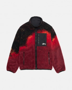 Stussy Sherpa Reversible Jacket Ženski Jakne Črne Rdeče Slovenija | BRM-0135