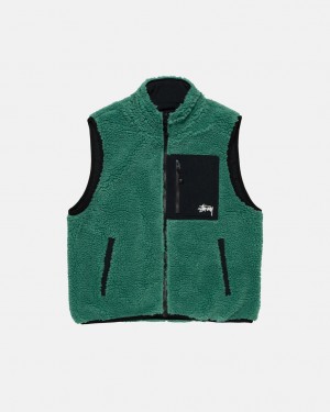 Stussy Sherpa Reversible Vest Moški Telovnik Turkizna Slovenija | NBU-3574