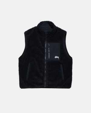 Stussy Sherpa Reversible Vest Ženski Telovnik Črne Slovenija | DPR-6207