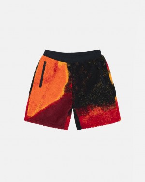 Stussy Sherpa Short Moški Kratke Hlače Črne Rdeče Slovenija | VZU-6277