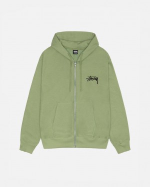 Stussy Skate Tough Zip Hoodie Moški Pulover s Kapuco Zelene Slovenija | VWI-5877