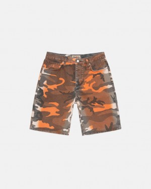 Stussy Spray Dye Big Ol' Shorts Ženski Kratke Hlače Oranžne Maskirni Vzorec Slovenija | PMW-2544