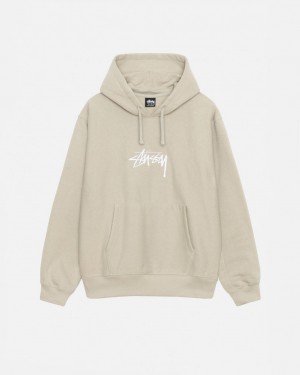 Stussy Stock Logo Applique Hood Moški Puloverji Kaki Slovenija | CFX-3304