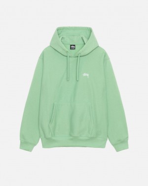 Stussy Stock Logo Hood Moški Puloverji Zelene Slovenija | SBL-1765