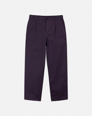 Stussy Twill Volume Naguban Trouser Moški Hlače Vijolične Slovenija | QYV-3897