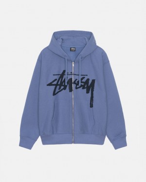 Stussy Venus Zip Hood Moški Puloverji Kraljevsko Modra Modre Slovenija | CYM-4481