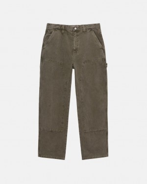 Stussy Work Pant Canvas Moški Hlače Olivno Zelene Slovenija | ZOG-2206