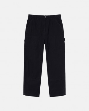 Stussy Work Pant Canvas Ženski Hlače Črne Slovenija | PVQ-1558