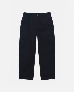 Stussy Workgear Trouser Twill Moški Hlače Črne Slovenija | PWI-0892