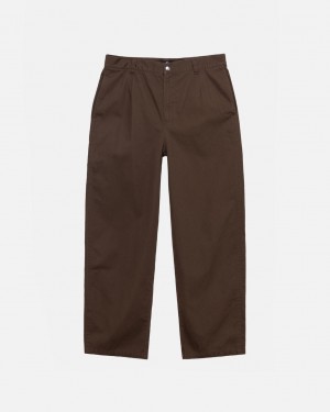 Stussy Workgear Trouser Twill Moški Hlače Rjave Slovenija | ZLE-3969