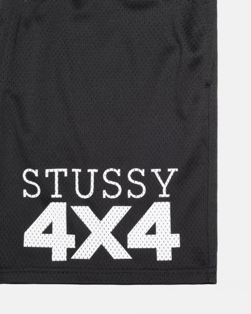 Stussy 4X4 Mesh Short Ženski Kratke Hlače Črne Slovenija | TPD-6399