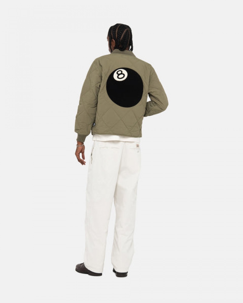 Stussy 8 Ball Prešite Liner Jacket Moški Jakne Olivno Zelene Slovenija | WDX-1641