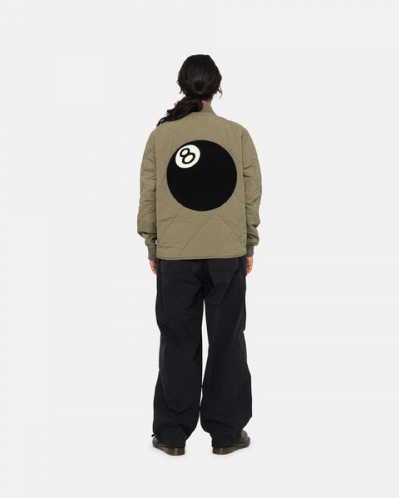 Stussy 8 Ball Prešite Liner Jacket Moški Jakne Olivno Zelene Slovenija | WDX-1641