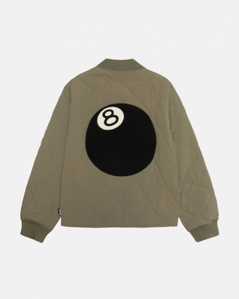 Stussy 8 Ball Prešite Liner Jacket Moški Jakne Olivno Zelene Slovenija | WDX-1641