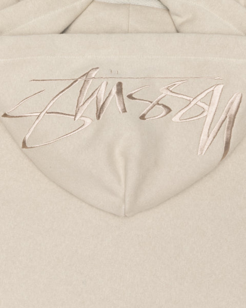 Stussy Back Hood Applique Hood Moški Puloverji Kaki Slovenija | PNZ-1994