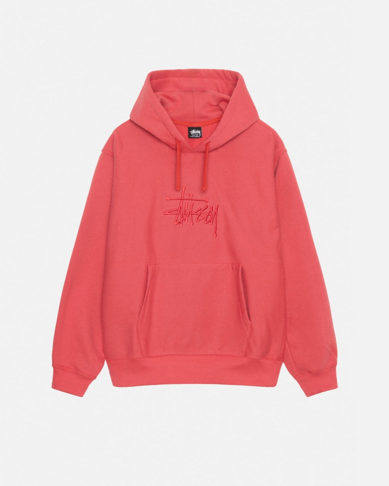 Stussy Basic Applique Hood Ženski Puloverji Rdeče Slovenija | QWJ-8423