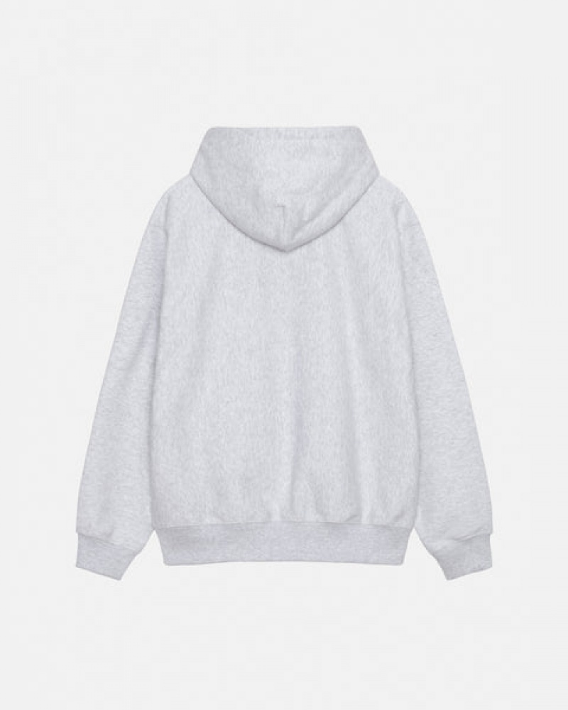 Stussy Basic Applique Hoodie Moški Pulover s Kapuco Sive Slovenija | YQU-9674