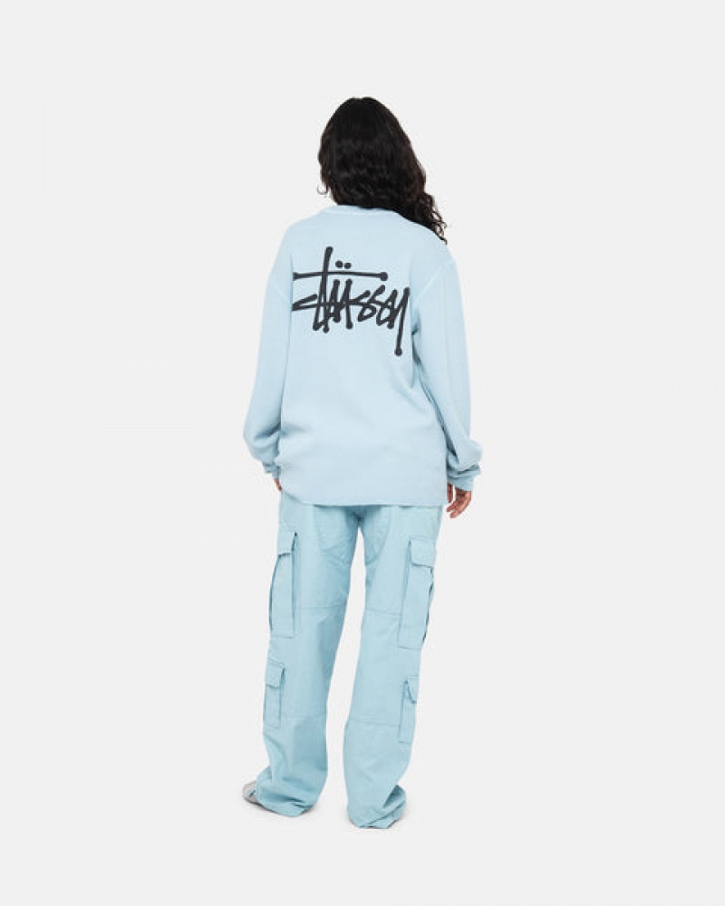 Stussy Basic Stock Ls Thermal Moški Topi Svetlo Modre Slovenija | ODM-4666