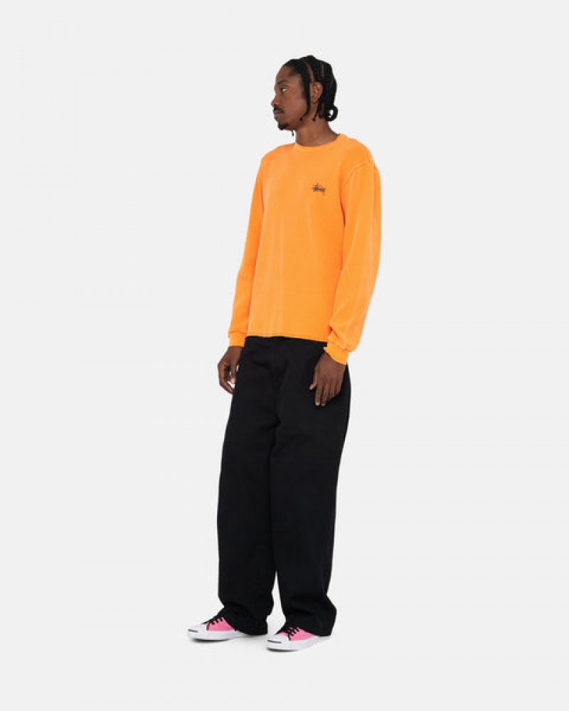 Stussy Basic Stock Ls Thermal Moški Topi Oranžne Slovenija | VJC-0243