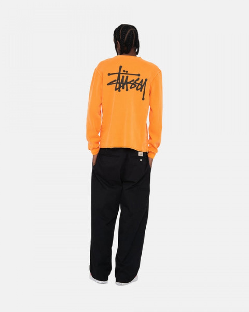 Stussy Basic Stock Ls Thermal Moški Topi Oranžne Slovenija | VJC-0243