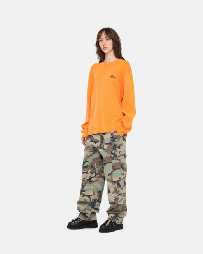 Stussy Basic Stock Ls Thermal Moški Topi Oranžne Slovenija | VJC-0243