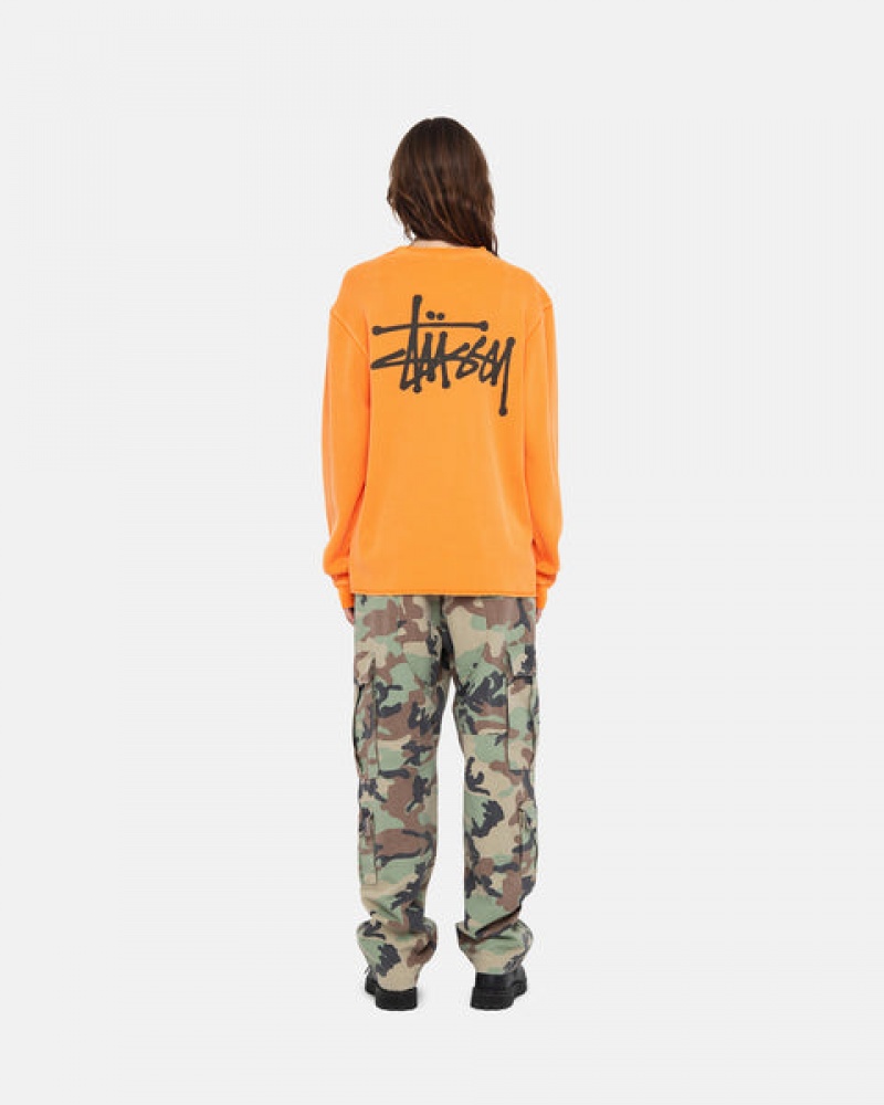 Stussy Basic Stock Ls Thermal Moški Topi Oranžne Slovenija | VJC-0243