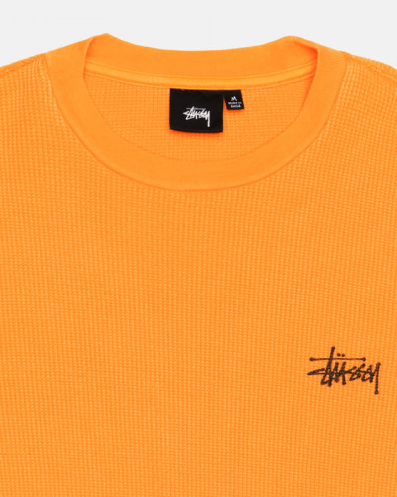 Stussy Basic Stock Ls Thermal Ženski Topi Oranžne Slovenija | UFE-7782