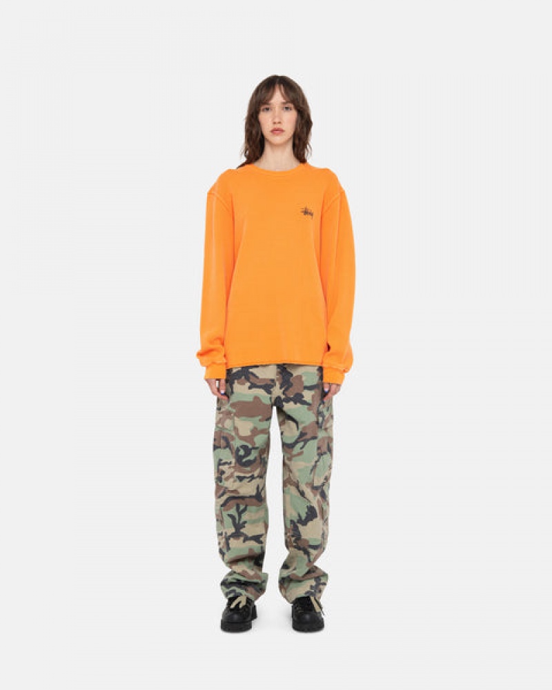 Stussy Basic Stock Ls Thermal Ženski Topi Oranžne Slovenija | UFE-7782