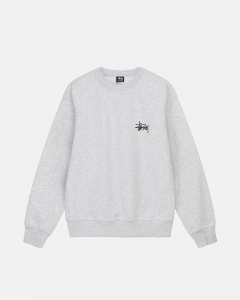 Stussy Basic Stussy Crew Moški Puloverji Sive Slovenija | REE-7278