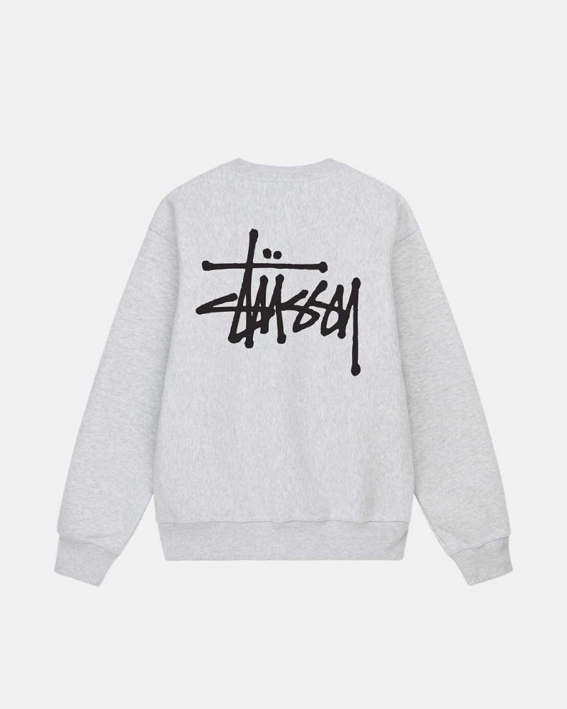 Stussy Basic Stussy Crew Moški Puloverji Sive Slovenija | REE-7278